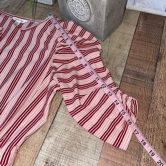 Matilda Jane Heart to Heart McIntosh Red Striped Knit Dress M - Picture 9 of 13